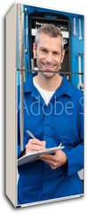 Samolepka na lednici flie 80 x 200, 76802696 - Smiling mechanic looking at camera
