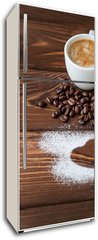 Samolepka na lednici fólie 80 x 200, 76842456 - espresso coffee with sugar powdered heart