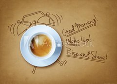 Samolepka flie 200 x 144, 77075904 - Good morning coffee