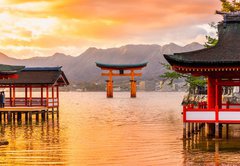 Fototapeta pltno 174 x 120, 77248039 - Miyajima Torii gate, Japan.