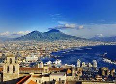 Fototapeta papr 160 x 116, 77621393 - Naples and Vesuvius panoramic view, Napoli, Italy