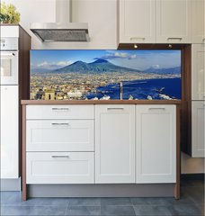 Fototapeta do kuchyn flie 180 x 60, 77621393 - Naples and Vesuvius panoramic view, Napoli, Italy