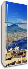 Samolepka na lednici flie 80 x 200  Naples and Vesuvius panoramic view, Napoli, Italy, 80 x 200 cm