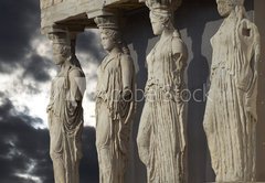 Fototapeta pltno 174 x 120, 77826617 - Caryatids, erechtheum temple on Acropolis of Athens, Greece