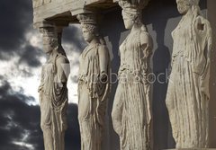Fototapeta papr 184 x 128, 77826617 - Caryatids, erechtheum temple on Acropolis of Athens, Greece