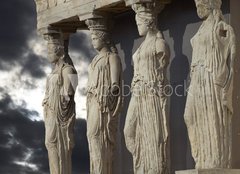Fototapeta papr 254 x 184, 77826617 - Caryatids, erechtheum temple on Acropolis of Athens, Greece