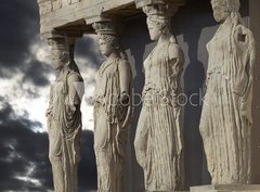 Fototapeta papr 360 x 266, 77826617 - Caryatids, erechtheum temple on Acropolis of Athens, Greece