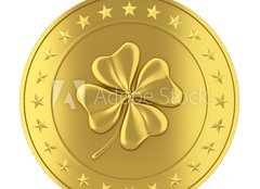 Fototapeta pltno 160 x 116, 77835665 - Coin with clover