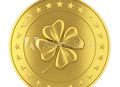 Fototapeta papr 254 x 184, 77835665 - Coin with clover