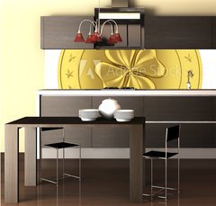 Fototapeta do kuchyn flie 260 x 60, 77835665 - Coin with clover