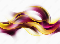 Samolepka flie 100 x 73, 77908695 - Beautiful Yellow Waves On a White Background