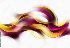 Samolepka fólie 145 x 100, 77908695 - Beautiful Yellow Waves On a White Background