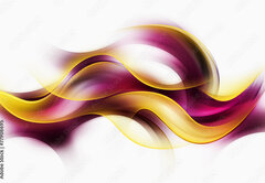 Fototapeta vliesov 145 x 100, 77908695 - Beautiful Yellow Waves On a White Background