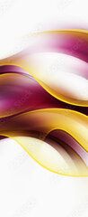 Samolepka na dvee flie 90 x 220  Beautiful Yellow Waves On a White Background, 90 x 220 cm