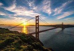 Fototapeta pltno 174 x 120, 78121192 - Golden Gate Bridge in San Francisco sunrise