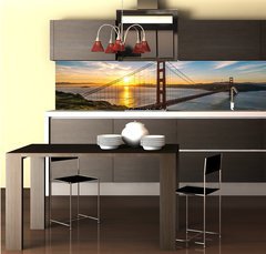 Fototapeta do kuchyně fólie 260 x 60, 78121192 - Golden Gate Bridge in San Francisco sunrise - Most Golden Gate v San Franciscu východ slunce