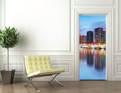 Samolepka na dvee flie 90 x 220, 78160118 - Paris skyline with Eiffel tower in background