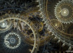 Samolepka flie 100 x 73  Fantasy steampunk design, 100 x 73 cm