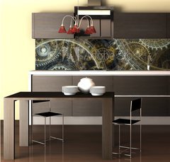 Fototapeta do kuchyn flie 260 x 60  Fantasy steampunk design, 260 x 60 cm