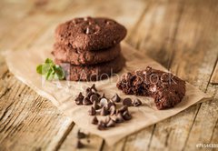 Samolepka flie 145 x 100, 78546339 - Double chocolate chip cookies - Dvojit okoldov cookie