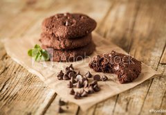 Fototapeta vliesov 145 x 100, 78546339 - Double chocolate chip cookies