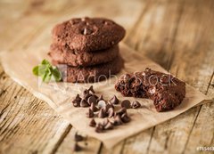 Samolepka flie 200 x 144, 78546339 - Double chocolate chip cookies - Dvojit okoldov cookie