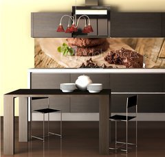 Fototapeta do kuchyně fólie 260 x 60, 78546339 - Double chocolate chip cookies - Dvojité čokoládové cookie