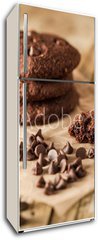 Samolepka na lednici fólie 80 x 200, 78546339 - Double chocolate chip cookies - Dvojité čokoládové cookie