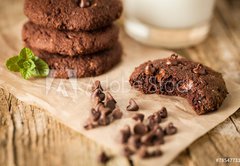 Samolepka flie 145 x 100, 78547731 - Double chocolate chip cookies - Dvojit okoldov cookie