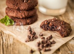 Fototapeta papr 254 x 184, 78547731 - Double chocolate chip cookies - Dvojit okoldov cookie