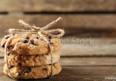 Fototapeta papr 184 x 128, 78640228 - Tasty cookies on rustic wooden background