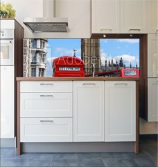 Fototapeta do kuchyn flie 180 x 60  Telephone box, Big Ben and double decker bus in London, 180 x 60 cm