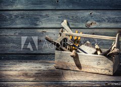 Fototapeta pltno 160 x 116, 79051352 - Vintage carpenters tool box - Vintage tesai nstroj