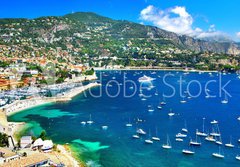 Fototapeta184 x 128  azure coast of France  panoramic view of Nice, 184 x 128 cm