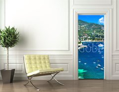 Samolepka na dvee flie 90 x 220  azure coast of France  panoramic view of Nice, 90 x 220 cm