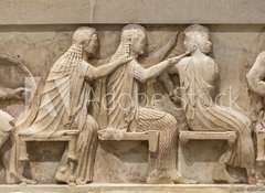Samolepka flie 100 x 73, 79122097 - Ancient Greek Temple Frieze detail, Delhpi, Greece