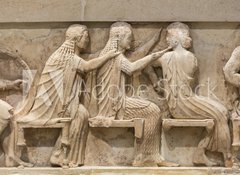 Samolepka flie 100 x 73, 79122097 - Ancient Greek Temple Frieze detail, Delhpi, Greece - Starovk eck chrm Detail frze, Delhpi, ecko