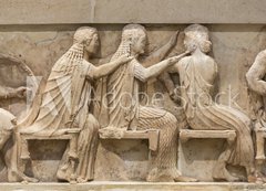 Samolepka flie 200 x 144, 79122097 - Ancient Greek Temple Frieze detail, Delhpi, Greece