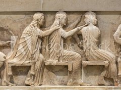 Samolepka flie 270 x 200, 79122097 - Ancient Greek Temple Frieze detail, Delhpi, Greece
