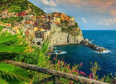 Samolepka flie 100 x 73, 79379736 - Manarola village on the Cinque Terre coast of Italy,Europe - Vesnice Manarola na pobe Cinque Terre v Itlii, v Evrop