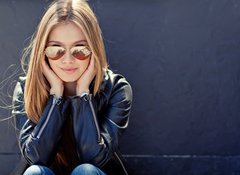 Samolepka flie 100 x 73, 79452361 - Beautiful fashionable young woman