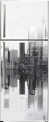 Samolepka na lednici flie 80 x 200, 796484552 - Digital cityscape with dots creating modern urban skyline