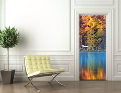Samolepka na dveře fólie 90 x 220, 79840142 - autumn reflections - podzimní reflexe