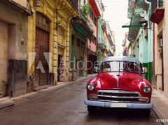 Fototapeta270 x 200  Classic old car on streets of Havana, Cuba, 270 x 200 cm