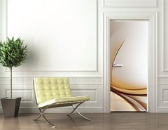 Samolepka na dvee flie 90 x 220  Elegant Gold Waves, 90 x 220 cm