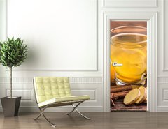 Samolepka na dvee flie 90 x 220  Ginger tea, 90 x 220 cm