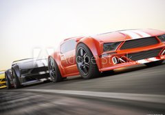 Fototapeta papr 184 x 128, 80105915 - The race , Exotic sports cars racing with motion blur - Zvod, exotick sportovn automobily zvodc s rozmaznm pohybu