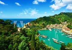 Fototapeta pltno 174 x 120, 80192742 - Portofino village on Ligurian coast, Italy