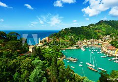 Fototapeta papr 184 x 128, 80192742 - Portofino village on Ligurian coast, Italy - Portofino vesnice na pobe Ligurskho moe, Itlie