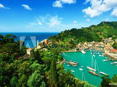 Fototapeta pltno 330 x 244, 80192742 - Portofino village on Ligurian coast, Italy